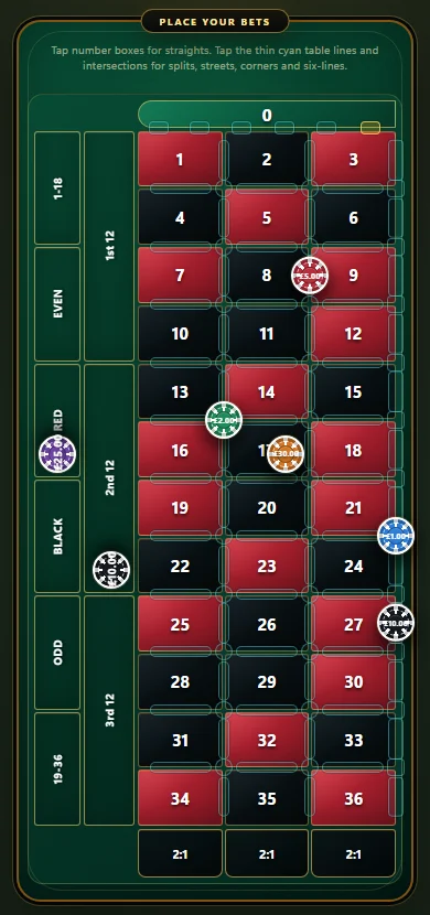 TableSync Universal portrait layout showing the same table on a narrow screen