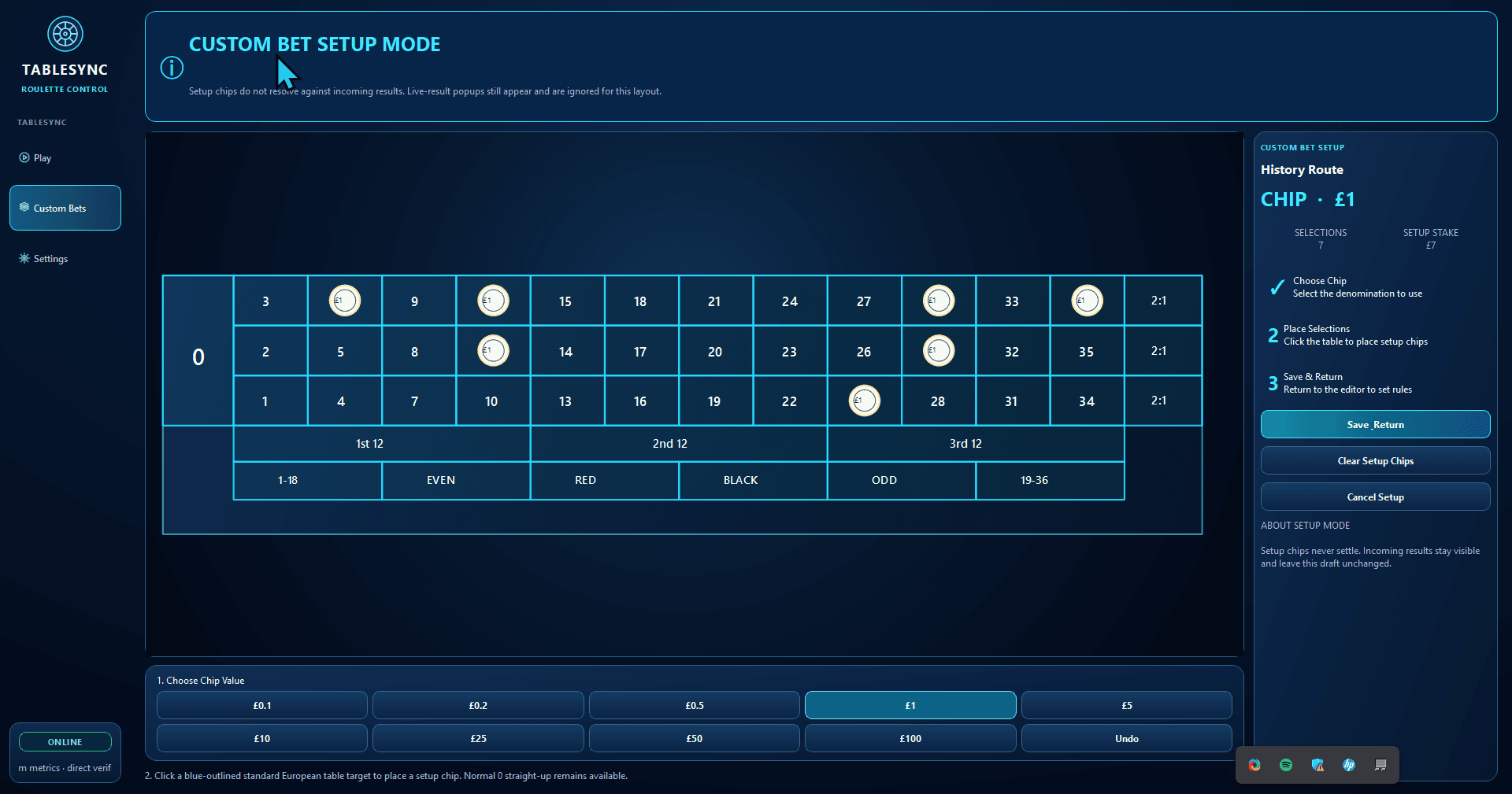 TableSync practice workspace screenshot